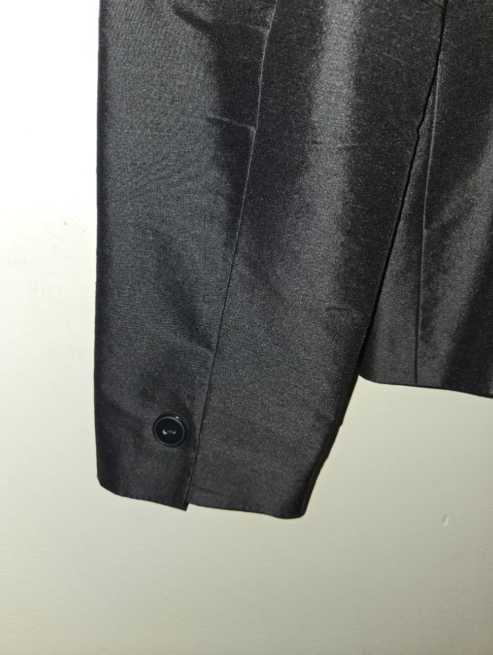 Vintage Talbots Pure Silk Blazer Black Size 6 Classic Tailored Quiet Luxury - Picture 5 of 7